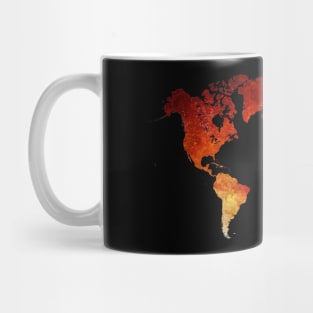 world map red Mug